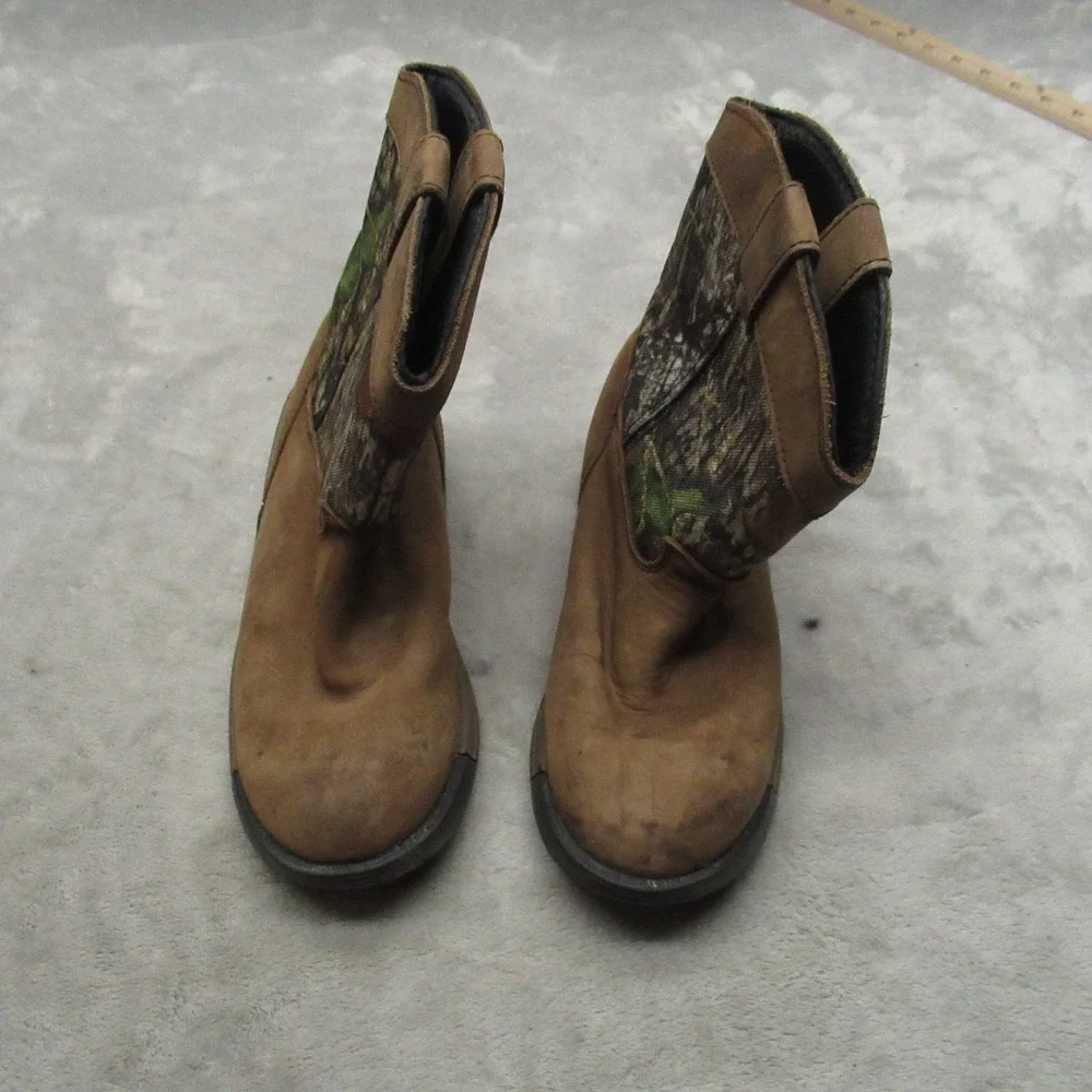 Rocky Kids 3M Boots Brown Camo Leather Wellington Water Resistant Waterfowl Hunt